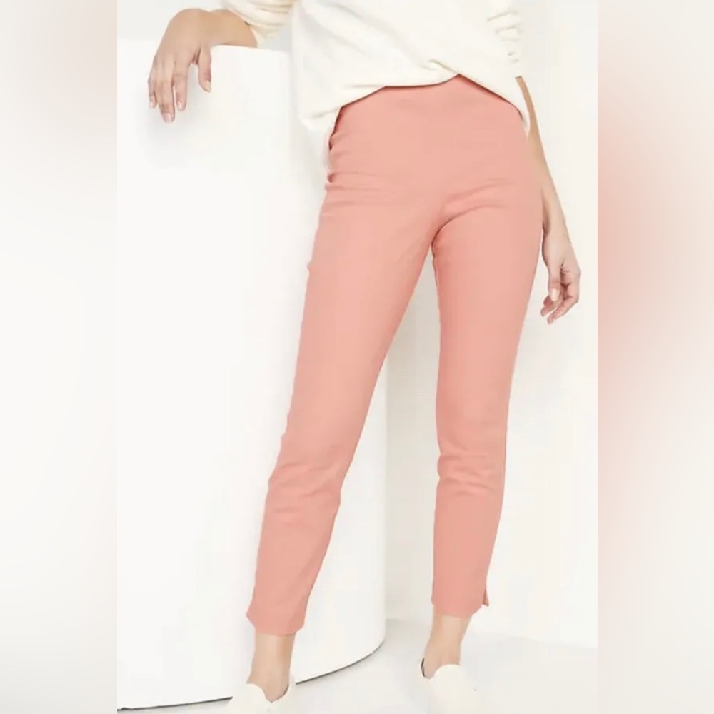 Old Navy High-Waisted Super Skinny Ankle Pants-Coral - Size 12 New #287613